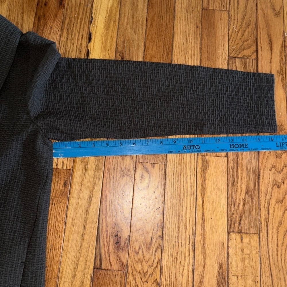 Eileen Fisher Cotton Blend Lightweight Textured Olive Open Jacket Sz Medium - Picture 8 of 12